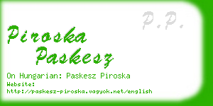 piroska paskesz business card